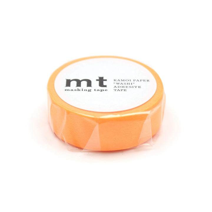 MT Basic Washi Tape - Shocking Orange 7m — applied on surface