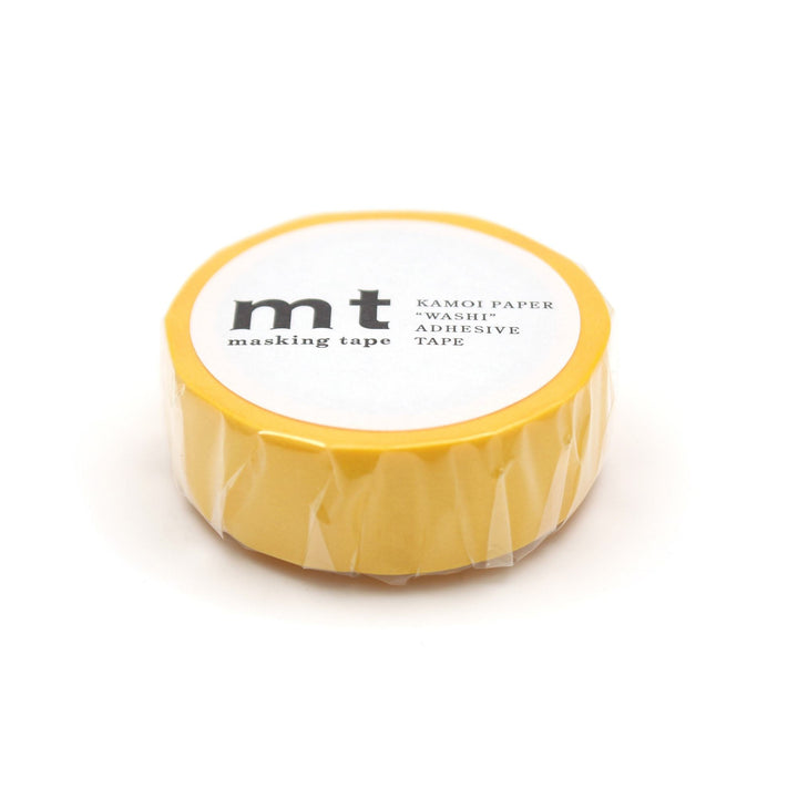 MT Basic Washi Tape - Yellow 7m — applied on surface