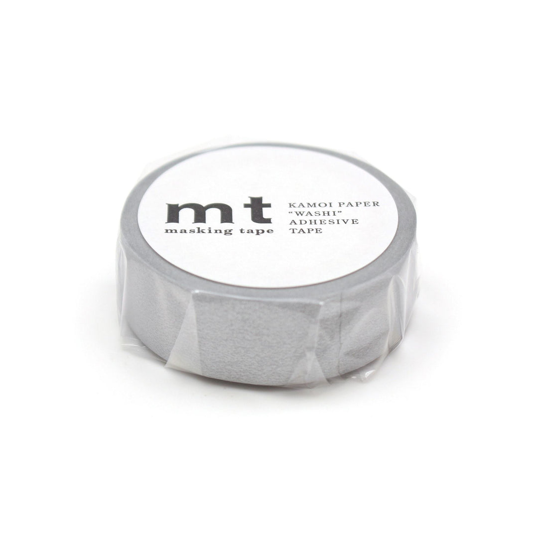 MT Basic Washi Tape - Silver 7m — applied on surface
