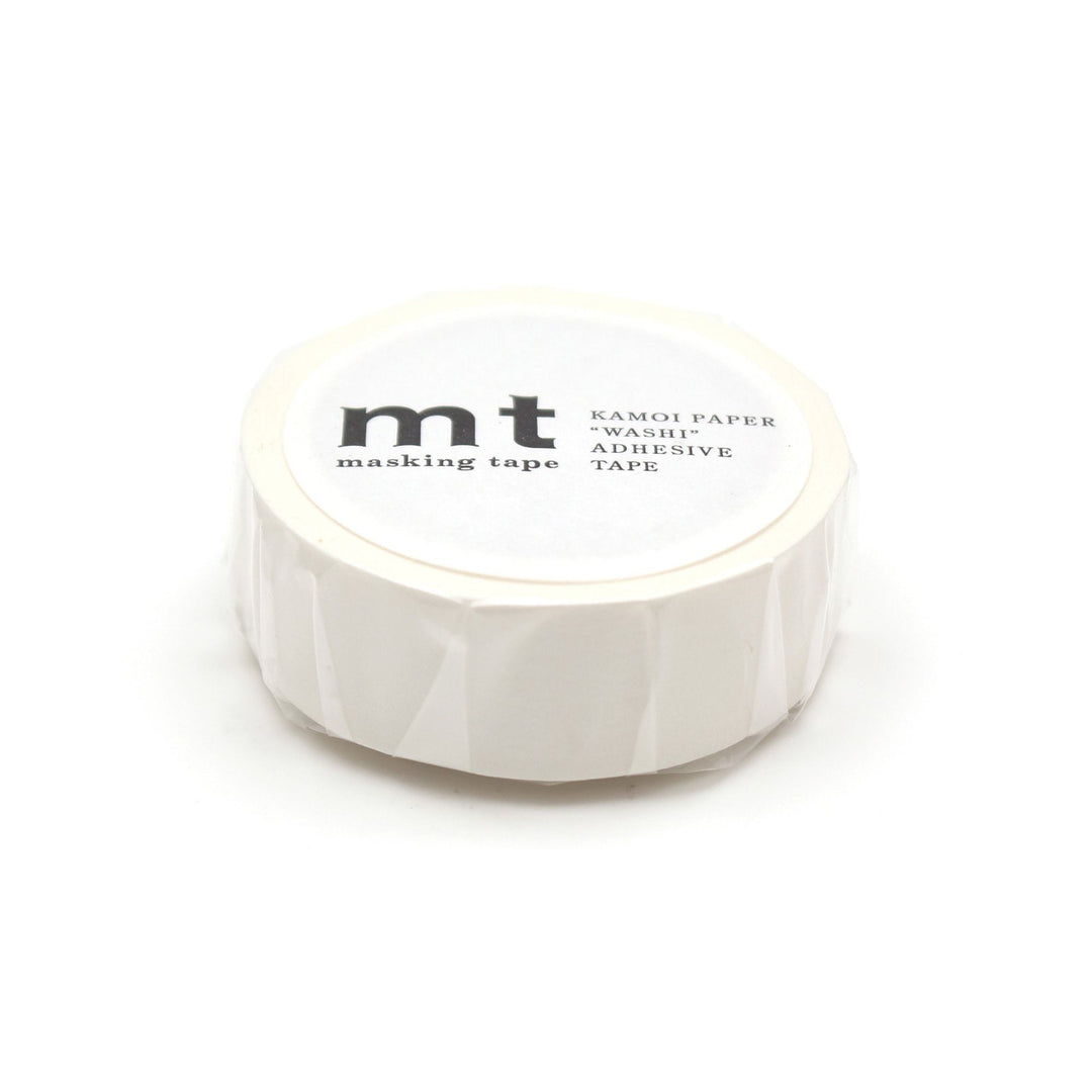 MT Basic Washi Tape Matte White 7m — applied on surface