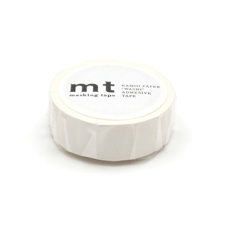 MT Basic Washi Tape Matte White 7m — applied on surface