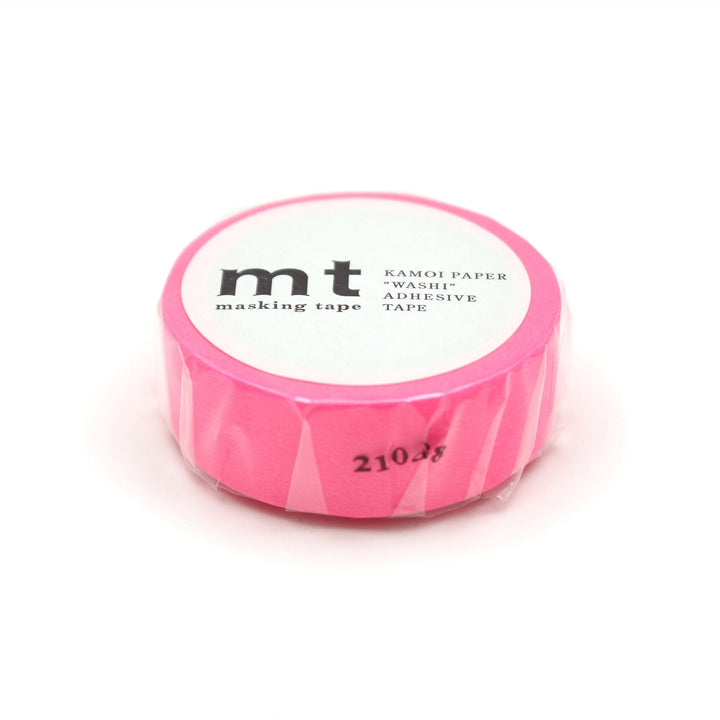 MT Basic Washi Tape - Shocking Pink 7m — applied on surface