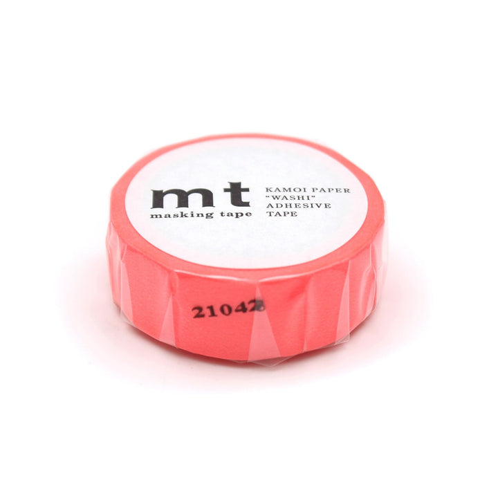 MT Basic Washi Tape - Shocking Red 7m — applied on surface