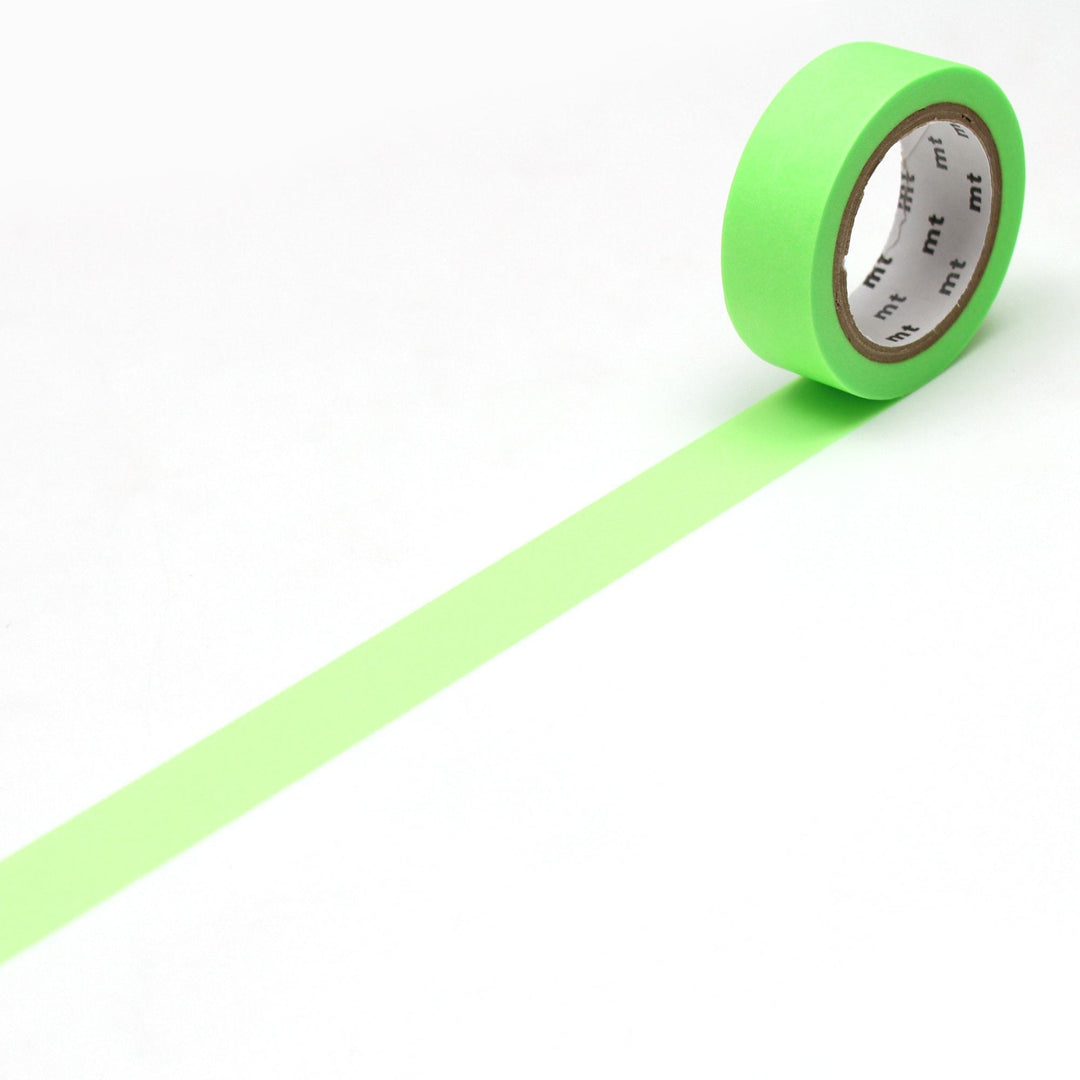 MT Basic Washi Tape - Shocking Green 7m — pattern detail