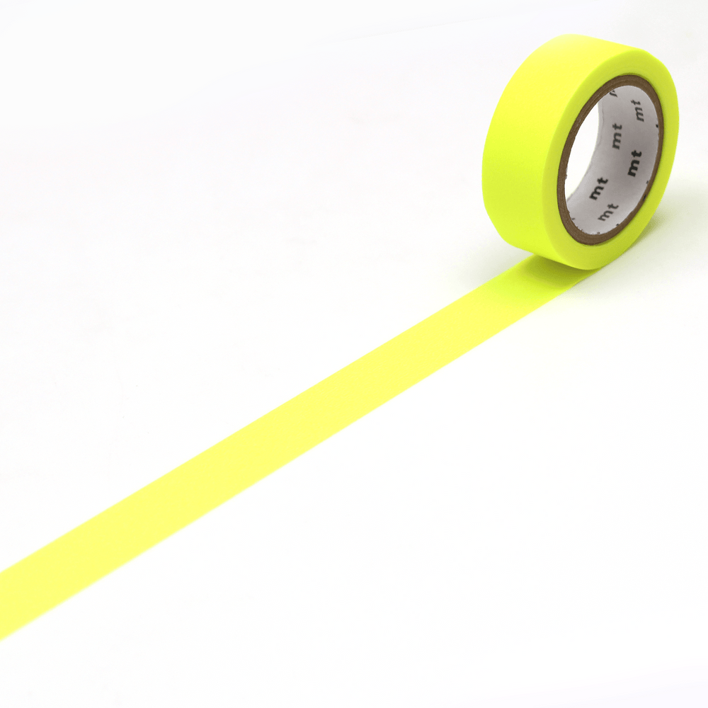 MT Basic Washi Tape - Shocking Yellow 7m — pattern detail
