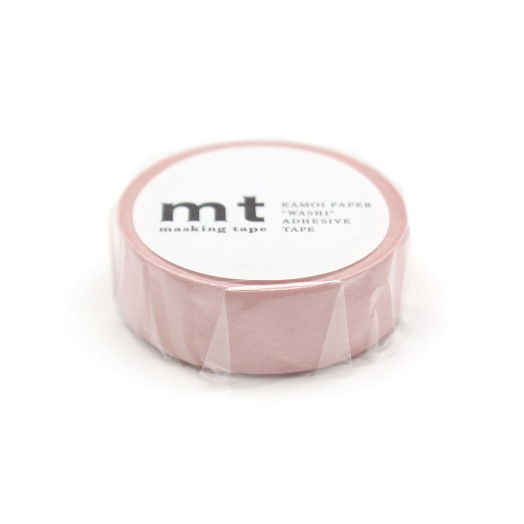 MT Basic Washi Tape - Pastel Scarlet 7m — applied on surface