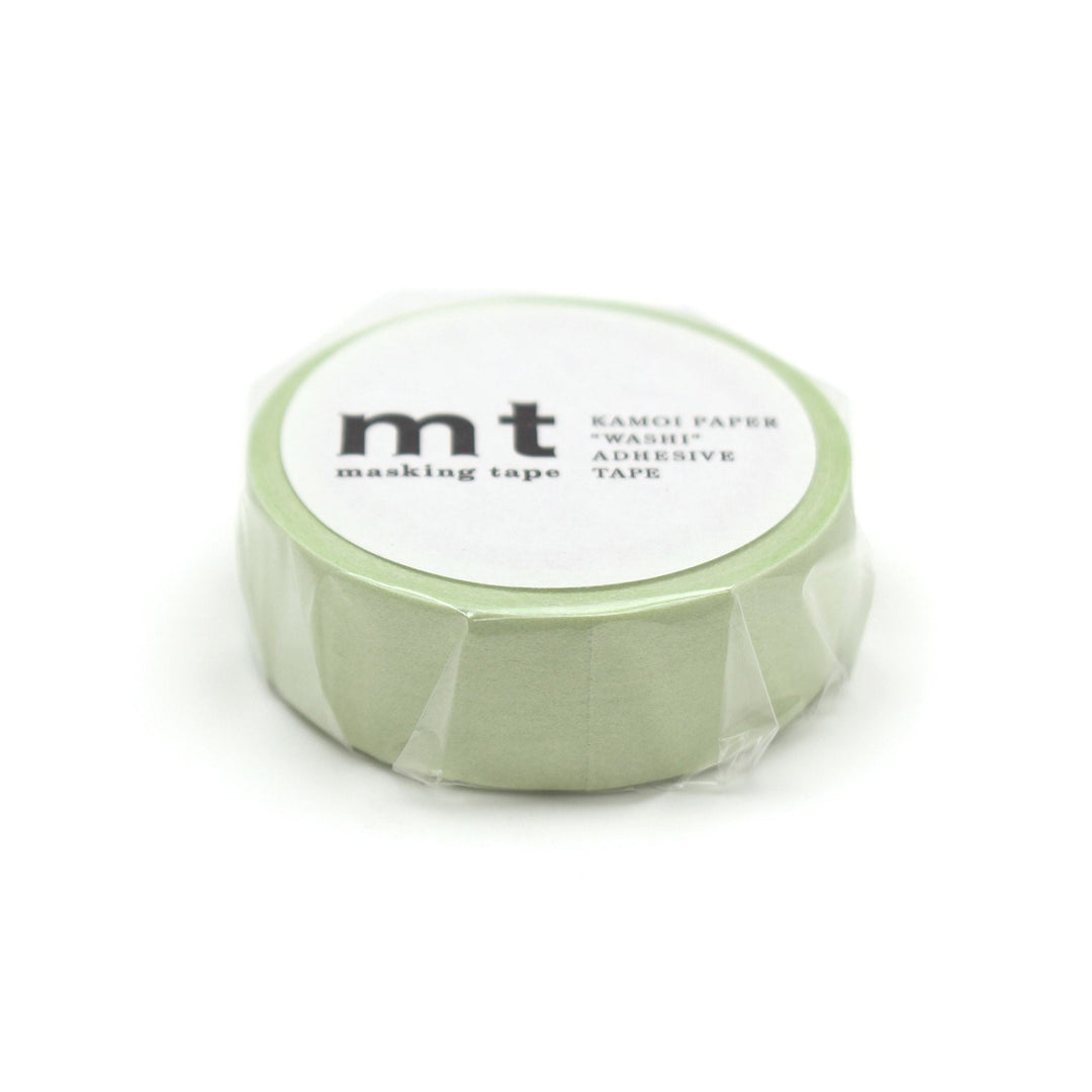 MT Basic Washi Tape - Pastel Leaf 7m — applied on surface