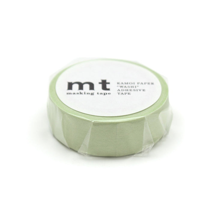 MT Basic Washi Tape - Pastel Leaf 7m — applied on surface