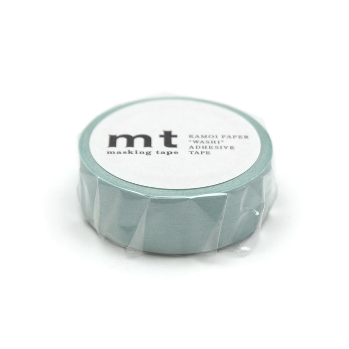 MT Basic Washi Tape Pastel - Turquoise 7m — applied on surface