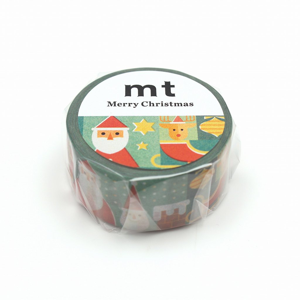 MT Christmas 2020 Washi Tape Various Santas — pattern detail