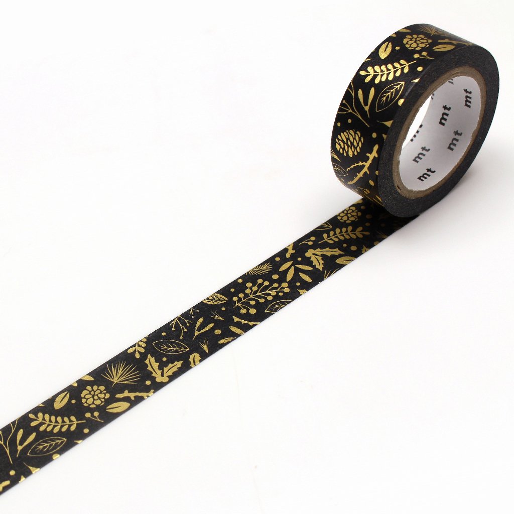 MT Christmas 2020 Washi Tape Winter Botanical — roll front