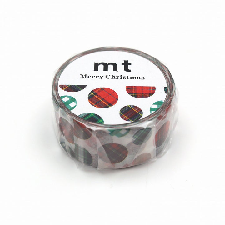 MT Christmas 2020 Washi Tape Christmas Check Dot — pattern detail