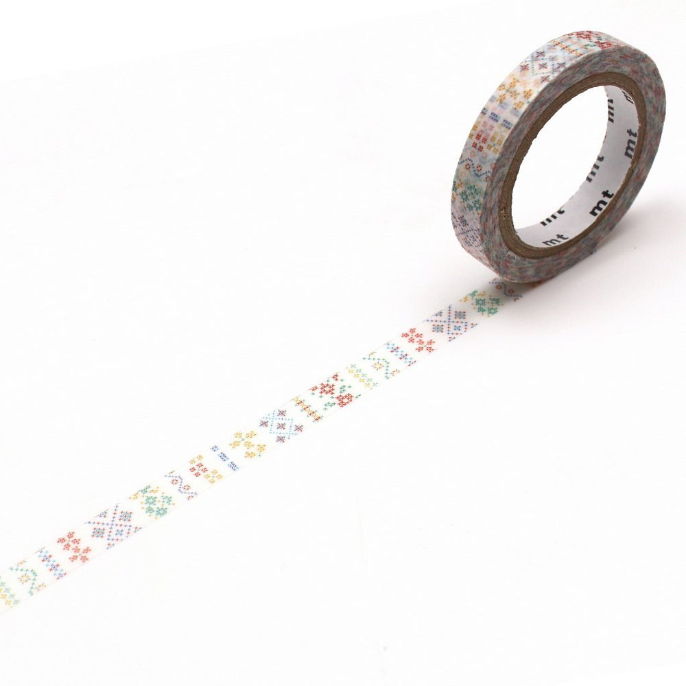 MT Masking Tape EX Washi Tape - Embroidery Line — pattern detail
