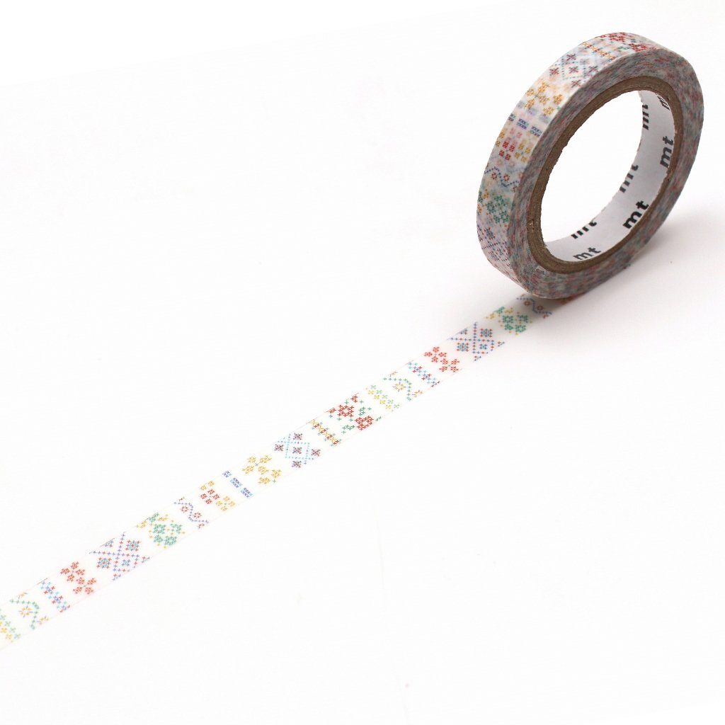 MT Masking Tape EX Washi Tape - Embroidery Line — pattern detail