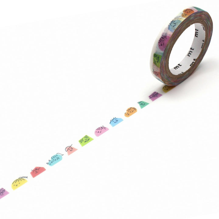 MT EX Washi Tape - Half Face — pattern detail
