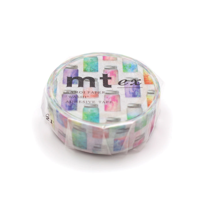 MT EX Washi Tape - Colorful Jar — applied on surface
