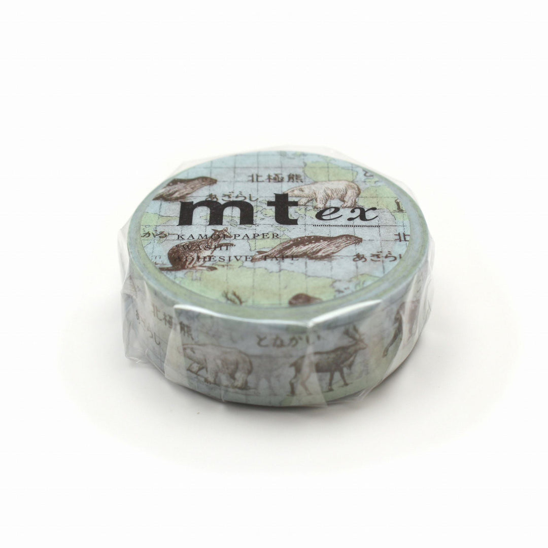 MT EX Washi Tape - World Animals — applied on surface