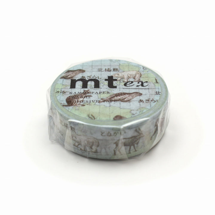 MT EX Washi Tape - World Animals — applied on surface