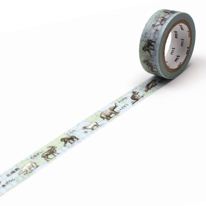 MT EX Washi Tape - World Animals — pattern detail