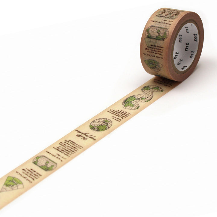 MT EX Washi Tape Map Projection — roll front