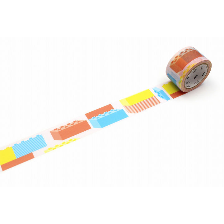 MT KakuKaku Write And Draw Washi Tape - Blocks — pattern detail