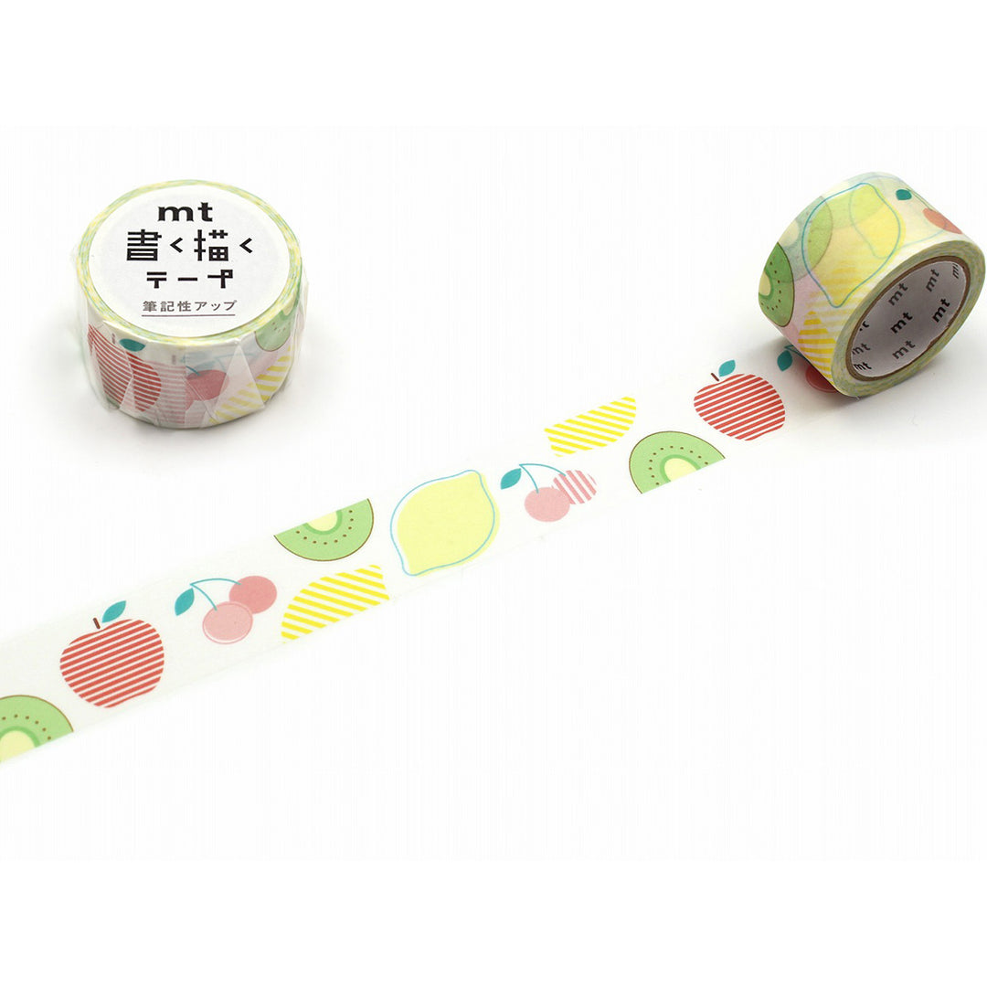 MT KakuKaku Write And Draw Washi Tape - Seasonal Fruits — roll front