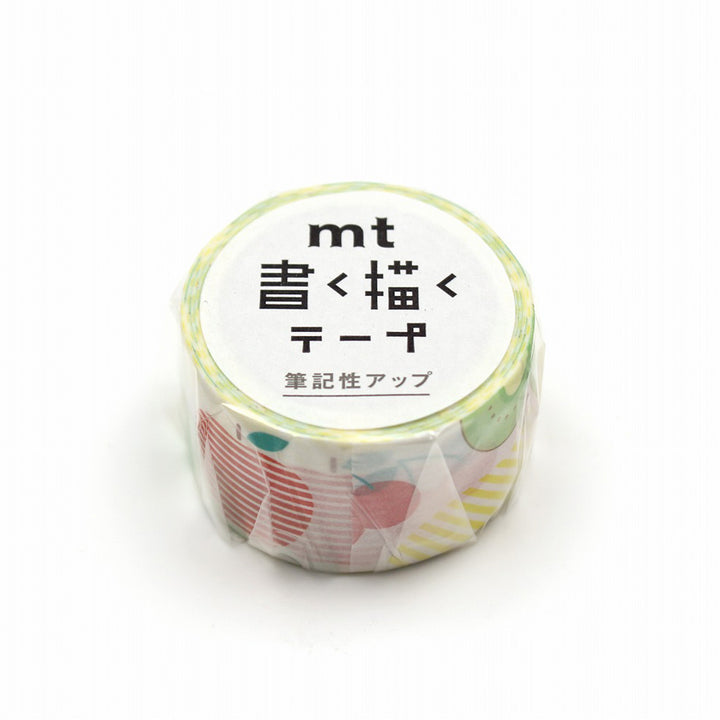 MT KakuKaku Write And Draw Washi Tape - Seasonal Fruits — applied on surface