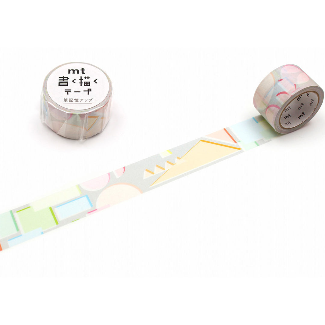 MT KakuKaku Write And Draw Washi Tape - Geometry — roll front