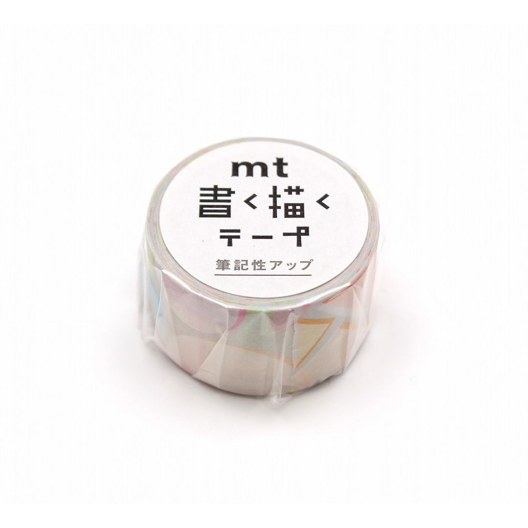 MT KakuKaku Write And Draw Washi Tape - Geometry — applied on surface