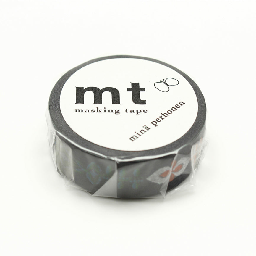MT x Mina Perhonen Washi Tape - Petal Flame — applied on surface