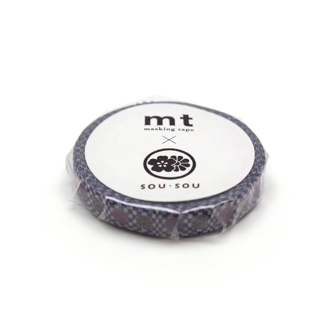 MT x SOU・SOU Washi Tape - Arare Ni Kamon — applied on surface