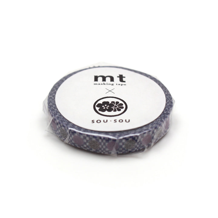 MT x SOU・SOU Washi Tape - Arare Ni Kamon — applied on surface