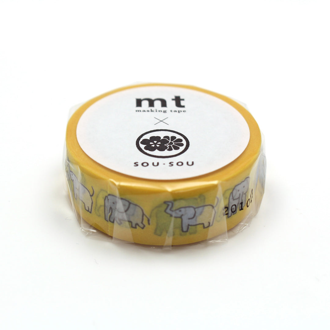MT x SOU・SOU Washi Tape - Zou — applied on surface
