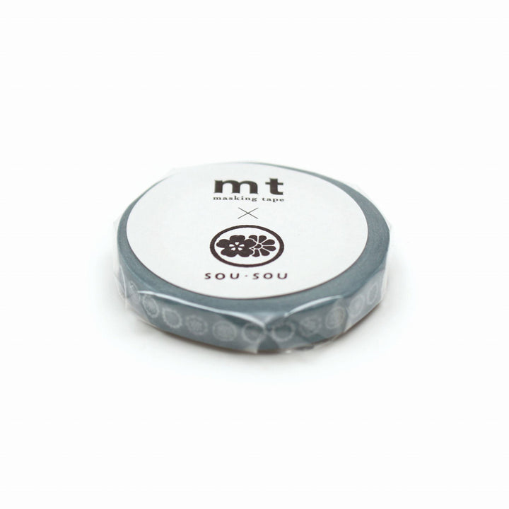 MT x SOU・SOU Washi Tape - Floral Embroidery — applied on surface