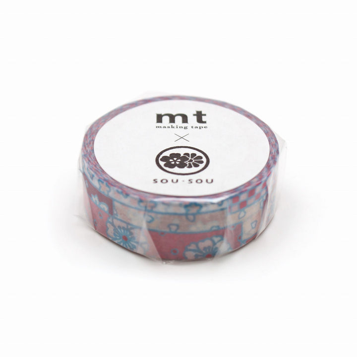 MT x SOU・SOU Washi Tape - Multi Cherry Blossoms — applied on surface