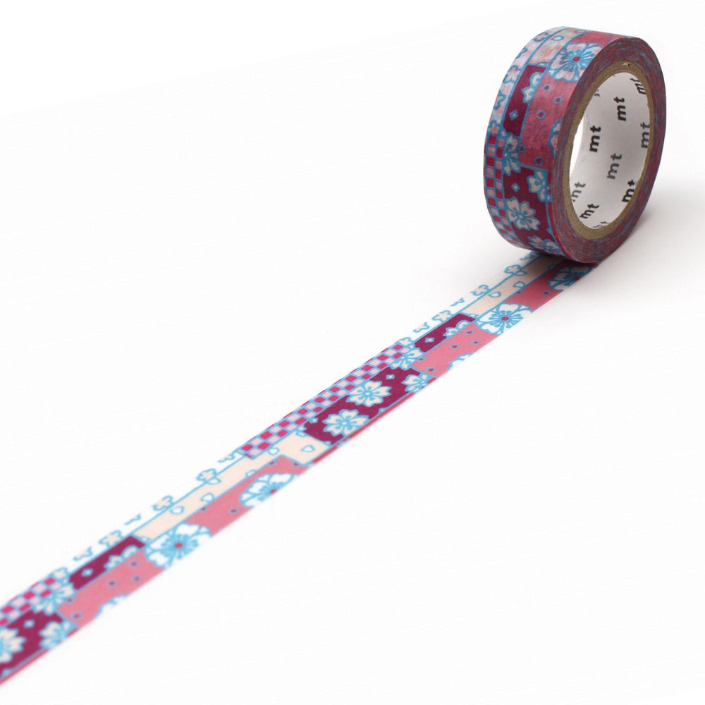 MT x SOU・SOU Washi Tape - Multi Cherry Blossoms — pattern detail