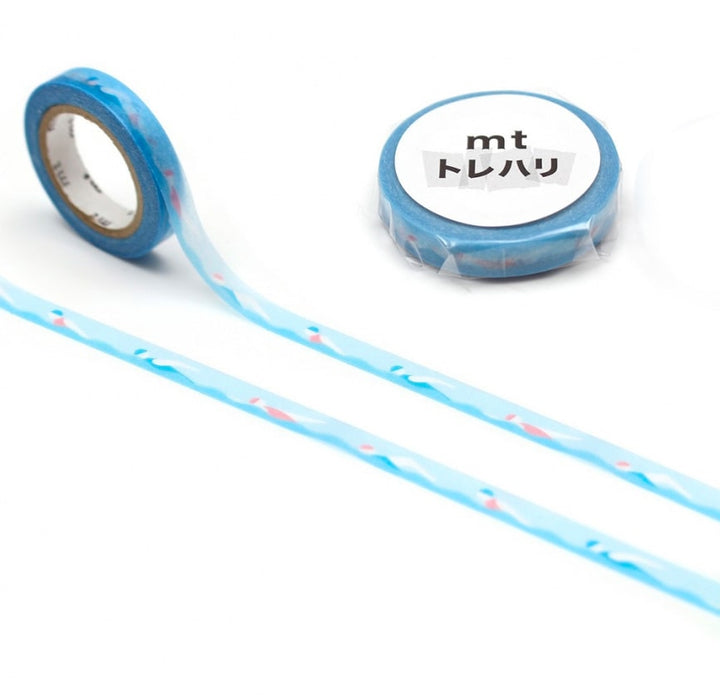 MT Trehari Washi Tape Swimming (Fab Tracing Paper) — roll front