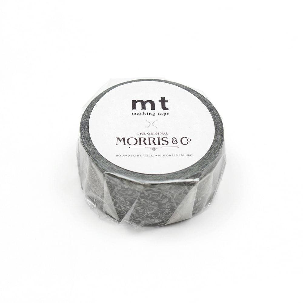 MT x William Morris Washi Tape - Pure Honeysuckle &amp; Tullip Black ink — applied on surface