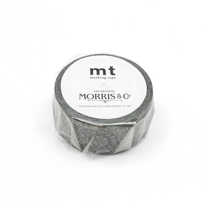 MT x William Morris Washi Tape - Pure Honeysuckle &amp; Tullip Black ink — applied on surface