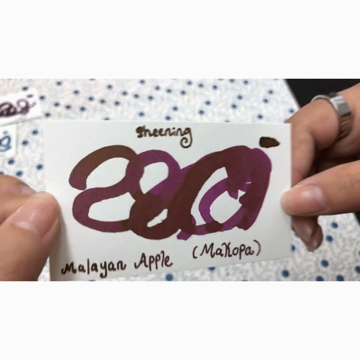 Vinta Inks 30ml Ink Bottle Malayan Apple (Makopa 1938) — colour swatch on paper