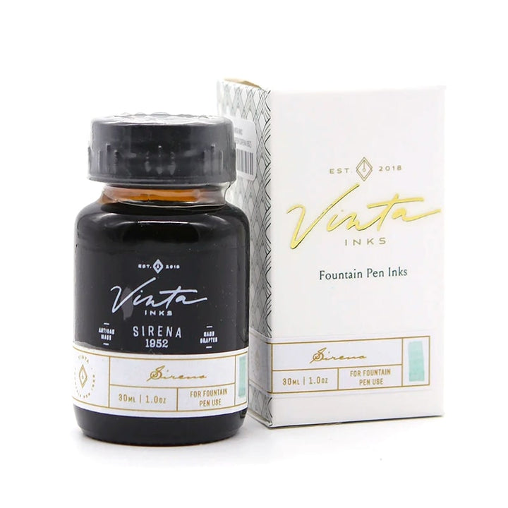 Vinta Inks 30ml Ink Bottle Mermaid Green (Sirena 1952) — cap detail