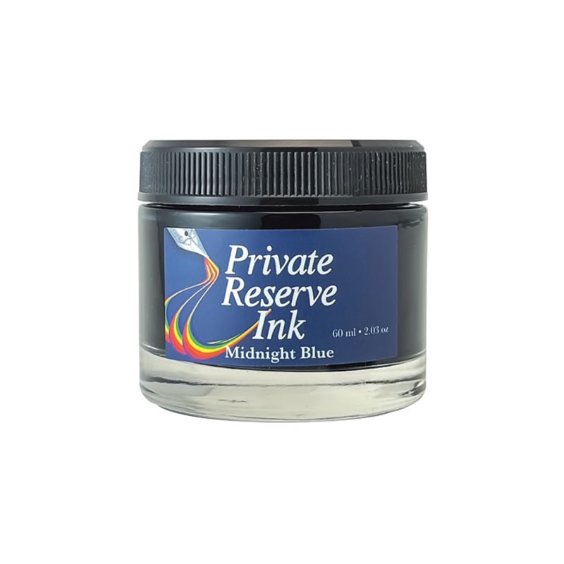 Private Reserve 60ml Ink Bottle Midnight Blue — bottle front