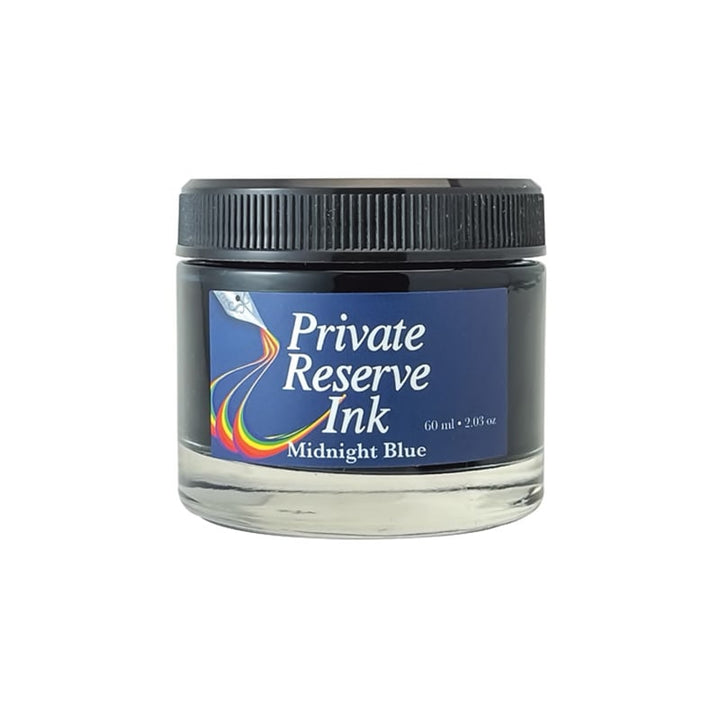 Private Reserve 60ml Ink Bottle Midnight Blue — bottle front