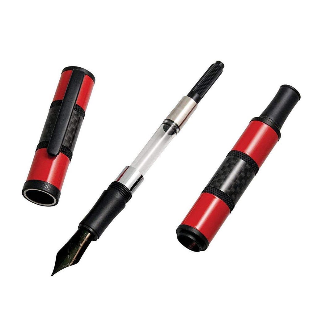 Monteverde Regatta Sport Fountain Pen Red — writing at an angle
