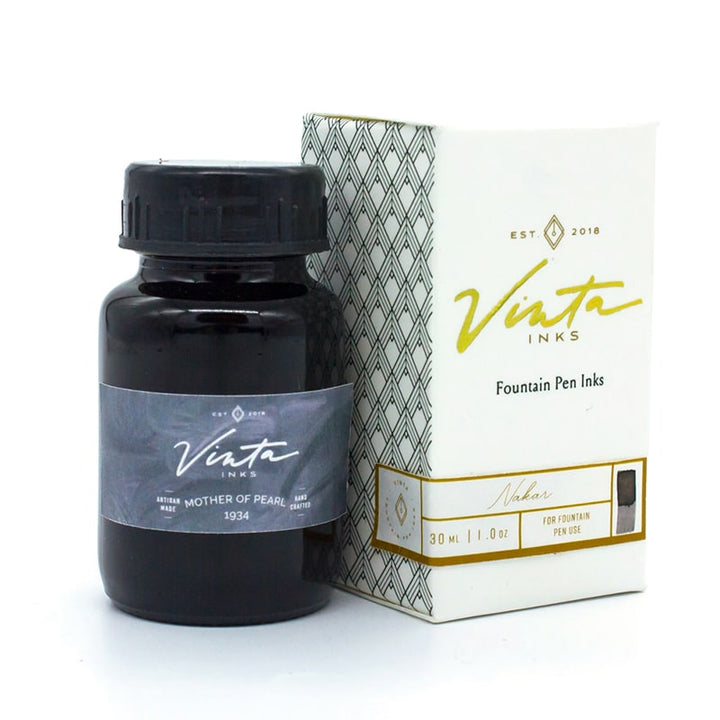 Vinta Inks 30ml Ink Bottle Mother of Pearl, Shimmer (Nakar 1934) — cap detail