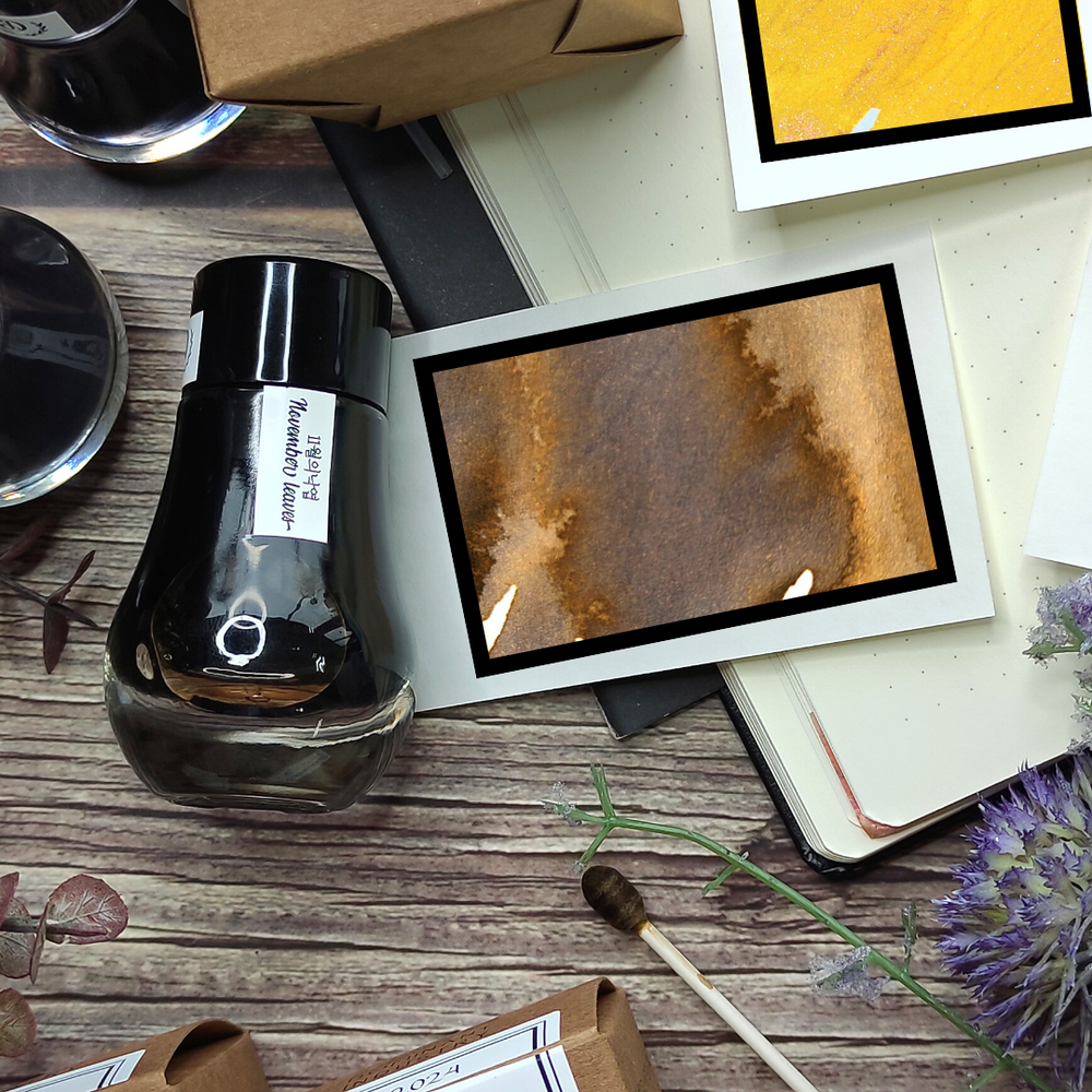 Dominant Industry Standard 25ml Ink Bottle November Leaves 118 — bottle at angle