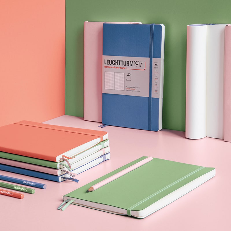 Leuchtturm1917 A5 Medium Hardcover Notebook - Dotted / Sage — ruling detail