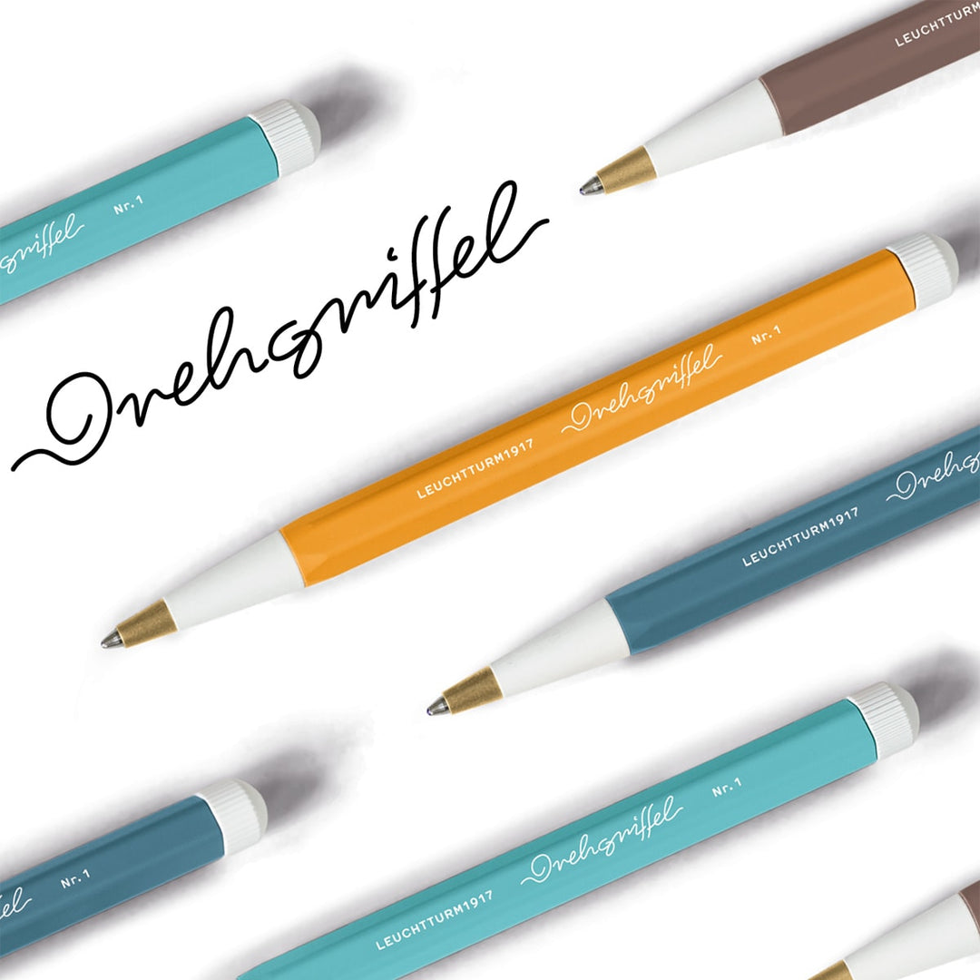 Leuchtturm1917 Drehgriffel Nr. 1 Ballpoint Pen - Rising Sun — writing at an angle