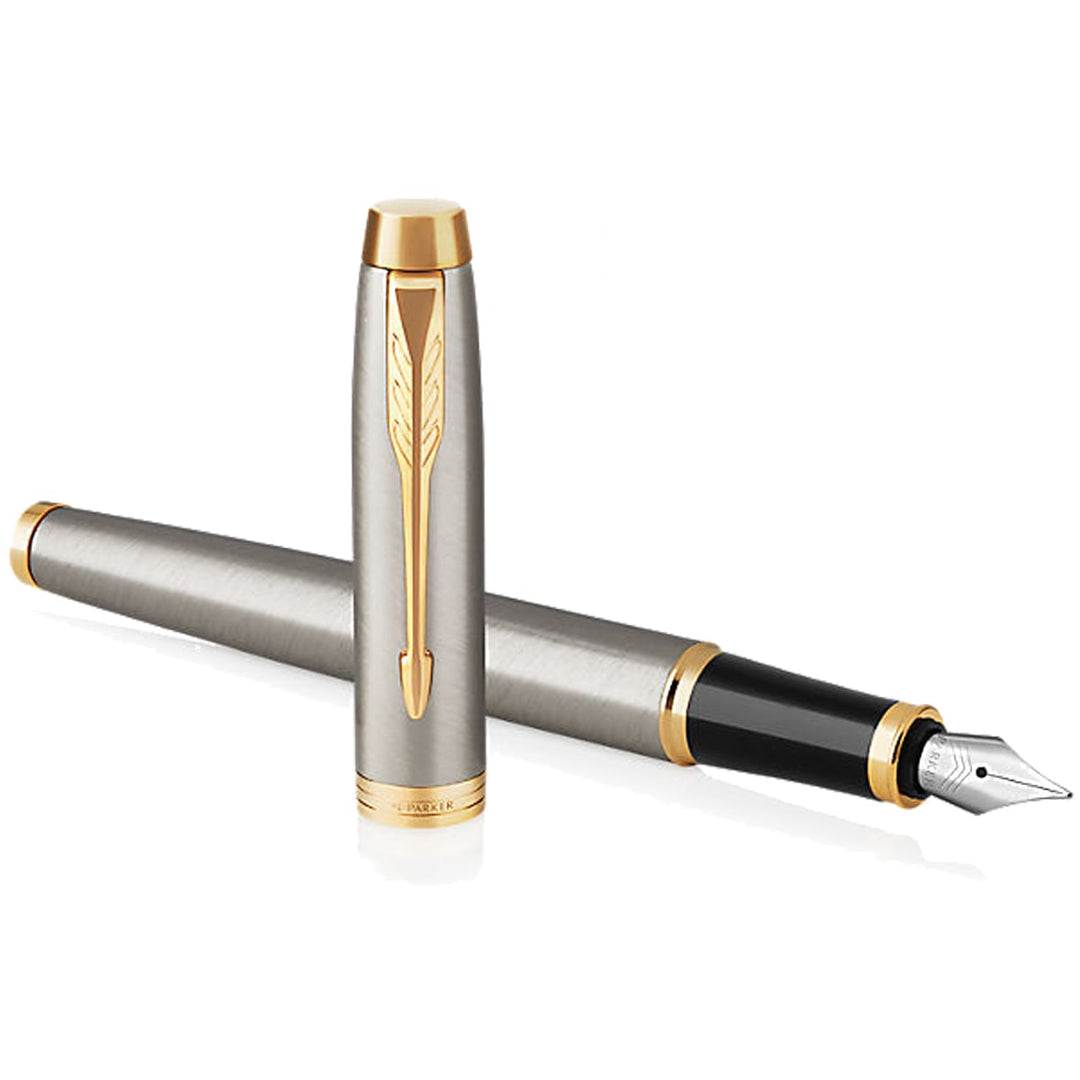 Parker IM Brushed Metal GT Fountain Pen — with packaging
