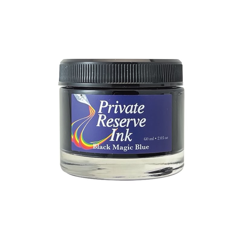 Private Reserve 60ml Ink Bottle Black Magic Blue — bottle front